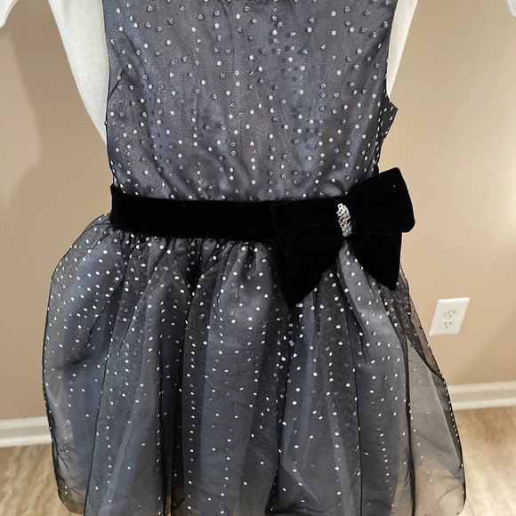 Nannette Kids Gray & Black Spakle Dress Size 4 - Picture 2 of 6